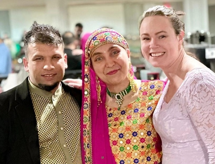 Adib, his wife, and Hayley at a Nowruz event